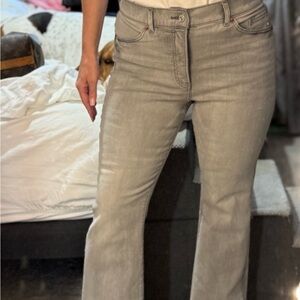 Express Gray Flare Wide Leg  high-rise jeans